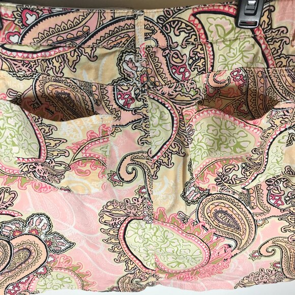 Croft & Barrow Stretch Women's 12 Multicolor Paisley Skorts - Picture 6 of 11